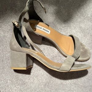 Steve Madden Grey Suede Sandals 8.5